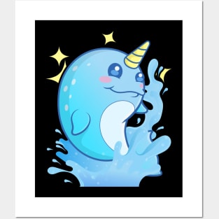 Adorable Narwhal The Unicorn Of The Sea Posters and Art